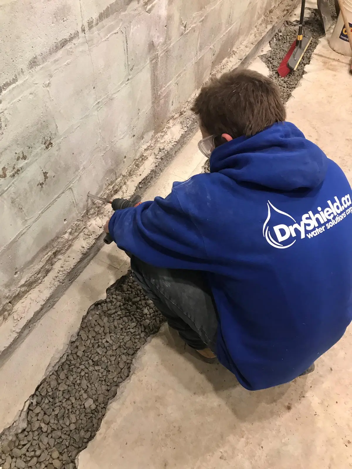 Perimeter waterproofing in rural Ontario