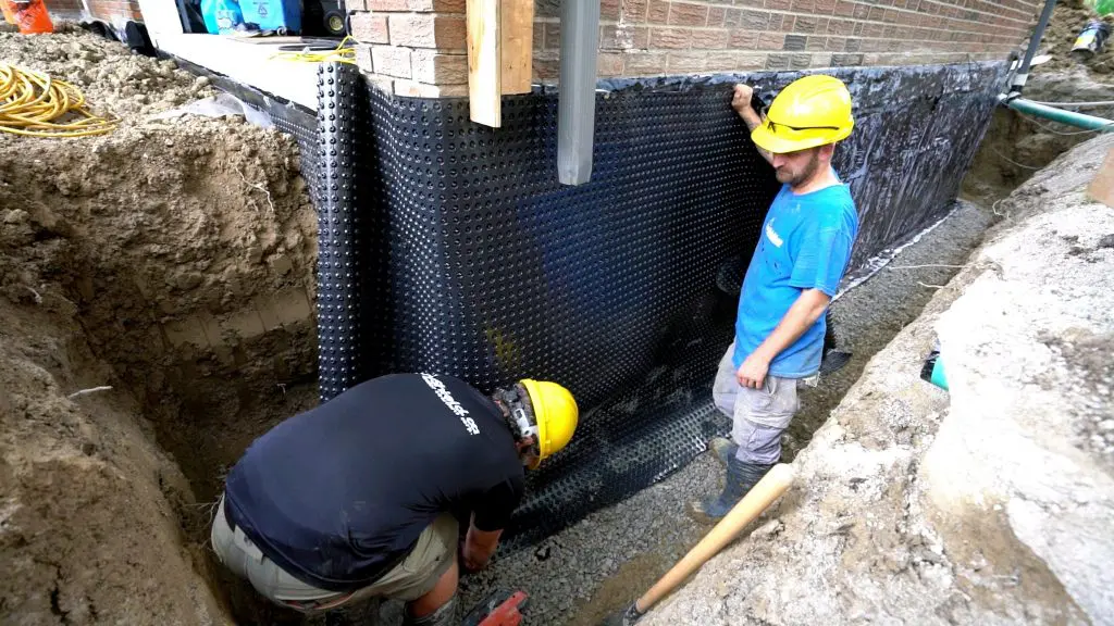 Outside Basement waterproofing