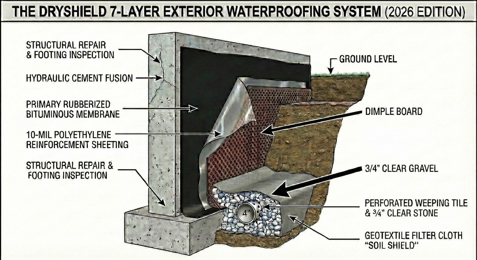 Exterior Basement Waterproofing Services - Dryshield