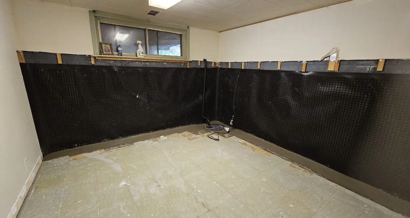 Interior below-grade parkade wall waterproofing in Toronto